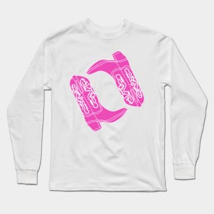 Pink Cowgirl Boots Long Sleeve T-Shirt